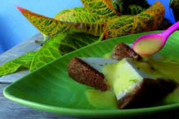Blanc-manger coco et son coulis d’agrumes