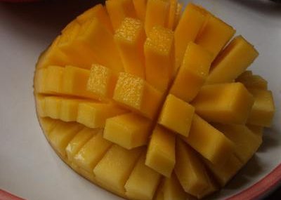 Compotée de mangue au coeur fondant chocolat Compotée de mangue au coeur fondant chocolat