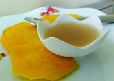 Carpaccio de mangues et sa gelée de gingembre by Carnets de cuisine