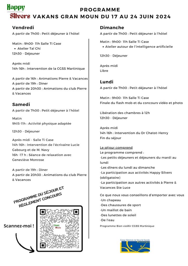 Page 2 Programme Vakans Gran Moun